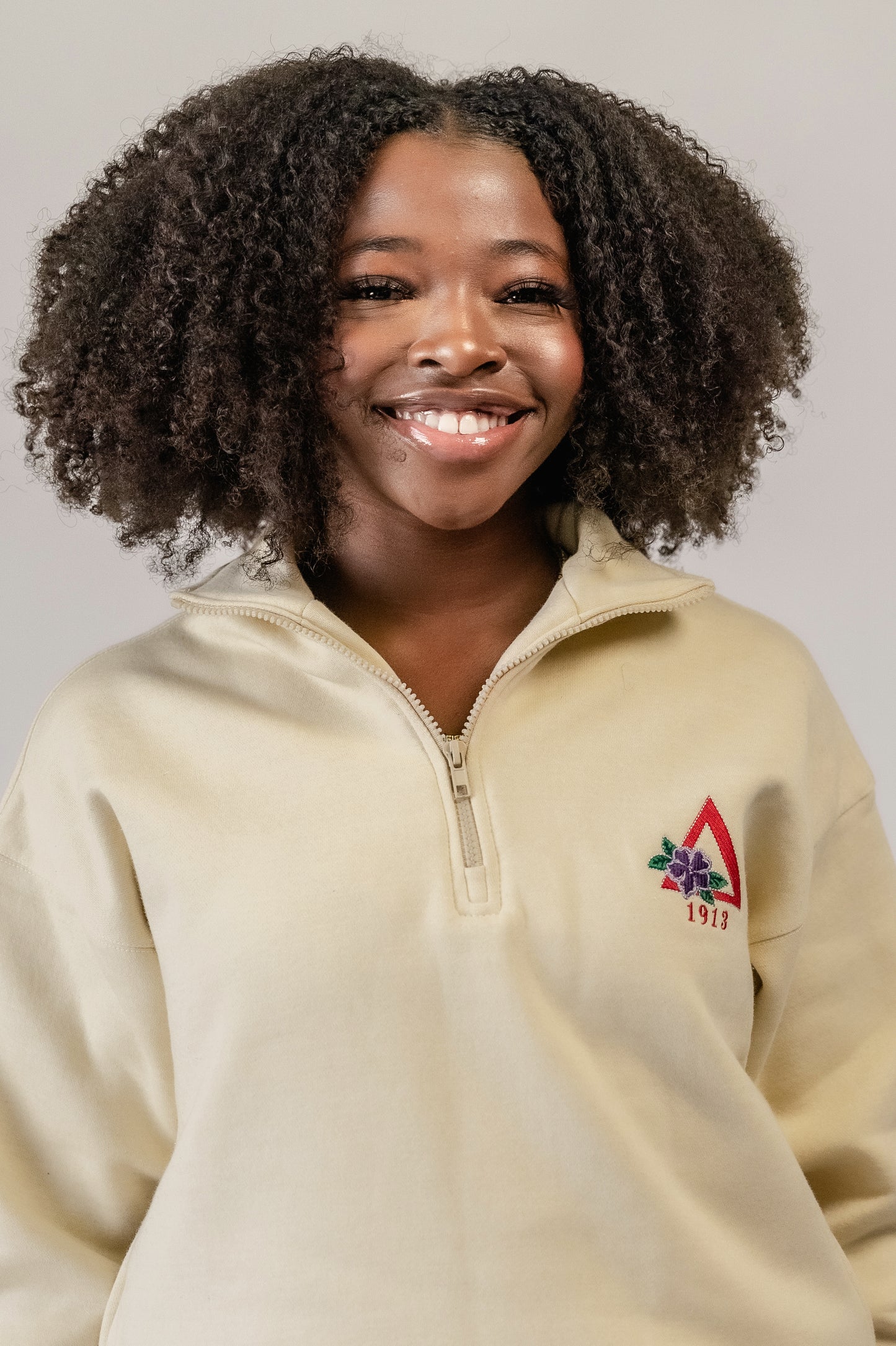 Delta Sigma Theta Half Zip Sweatshirt