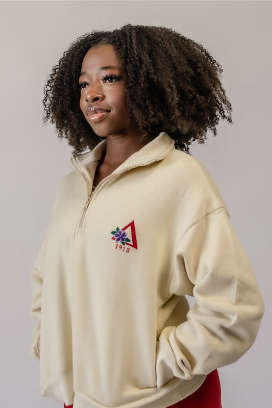 Delta Sigma Theta Half Zip Sweatshirt