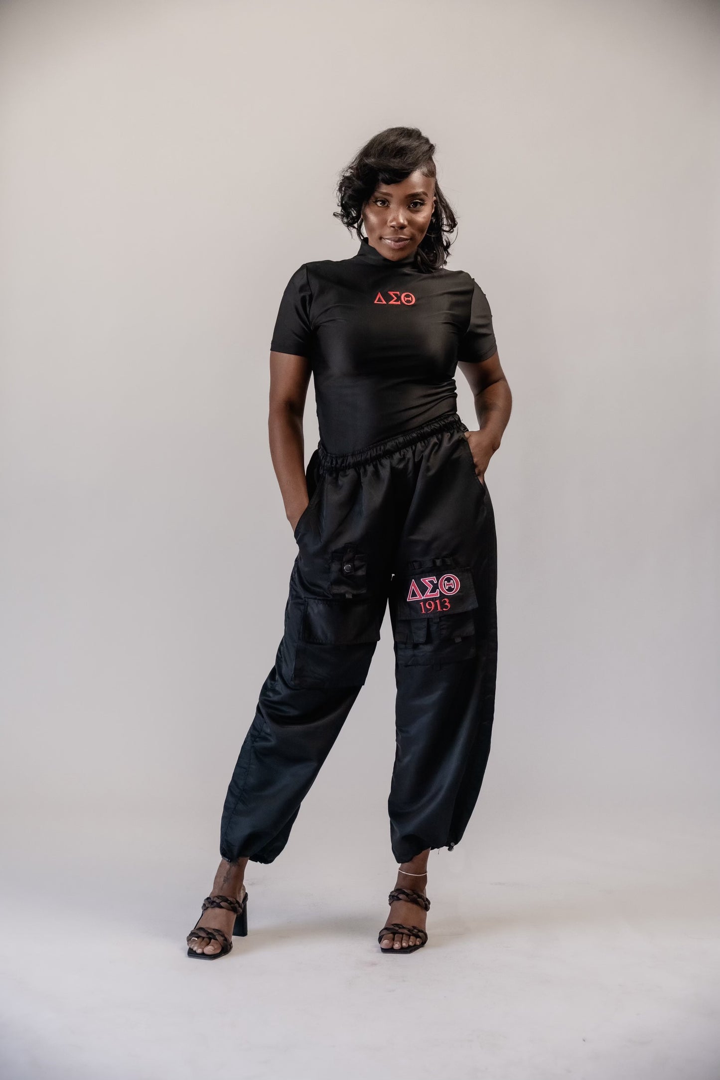 Delta Sigma Theta Cargo Parachute Pants