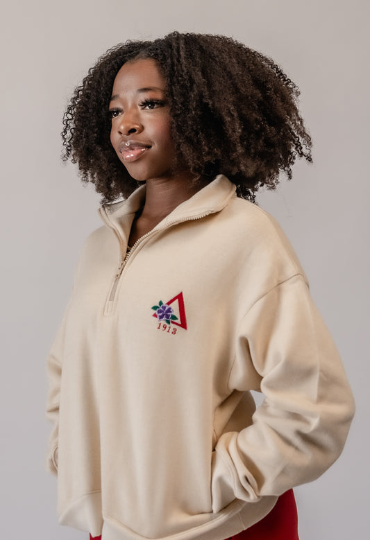 Delta Sigma Theta Quarter Zip Sweatshirt