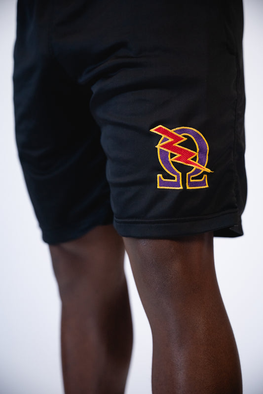 Omega Psi Phi Performance Black Shorts