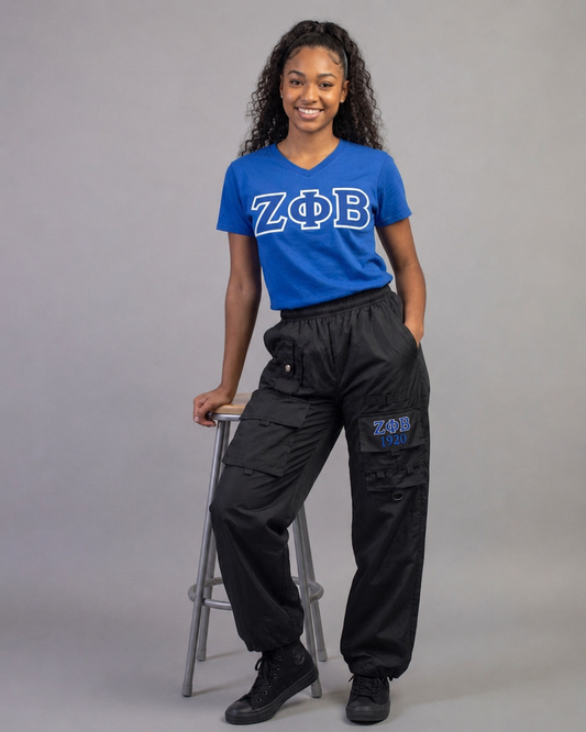 Zeta Phi Beta Cargo Parachute Pants