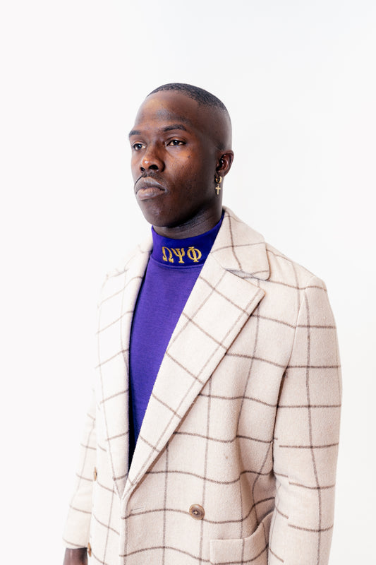 Omega Psi Phi Purple Mock Turtleneck